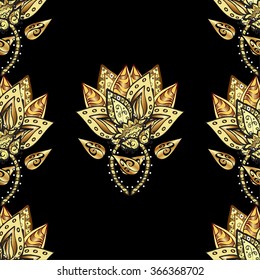 Abstract beautiful background on vintage style with golden elements