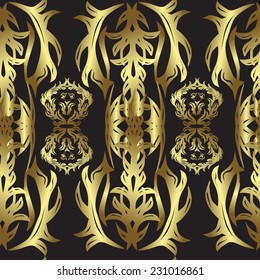 Abstract beautiful background, royal, damask ornament, vintage, rich seamless pattern, luxury, artistic vector wallpaper, floral, oldest style fashioned arabesque fabric for decoration and desig
