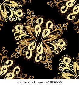 Abstract beautiful background, royal, damask ornament, vintage, rich seamless pattern, luxury, artistic vector wallpaper, floral, oldest style fashioned arabesque fabric for decoration and design 