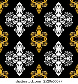 Abstract beautiful background, royal, damask ornament, vintage, rich seamless pattern, luxury, artistic vector wallpaper, floral, oldest style fashioned arabesque fabric for decoration and design