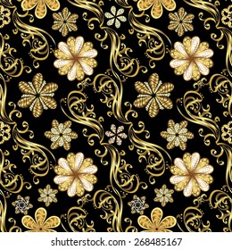 Abstract beautiful background, royal, damask ornament, vintage, rich seamless pattern, luxury, artistic vector wallpaper, floral, oldest style fashioned arabesque fabric for decoration and design