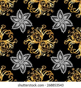 Abstract beautiful background, royal, damask ornament, vintage, rich seamless pattern, luxury, artistic vector wallpaper, floral, oldest style fashioned arabesque fabric for decoration and design