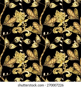 Abstract beautiful background, royal, damask ornament, vintage, rich seamless pattern, luxury, artistic vector wallpaper, floral, oldest style fashioned arabesque fabric for decoration and design
