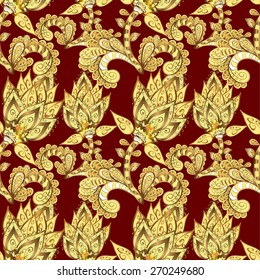 Abstract beautiful background, royal, damask ornament, vintage, rich seamless pattern, luxury, artistic vector wallpaper, floral, oldest style fashioned arabesque fabric for decoration and design