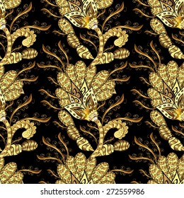 Abstract beautiful background, royal, damask ornament, vintage, rich seamless pattern, luxury, artistic vector wallpaper, floral, oldest style fashioned arabesque fabric for decoration and design