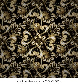 Abstract beautiful background, royal, damask ornament, vintage, rich seamless pattern, luxury, artistic vector wallpaper, floral, oldest style fashioned arabesque fabric for decoration and design