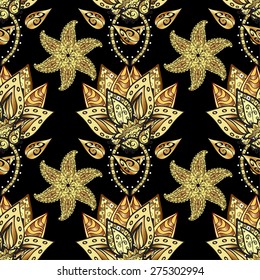 Abstract beautiful background, royal, damask ornament, vintage, rich seamless pattern, luxury, artistic vector wallpaper, floral, oldest style fashioned arabesque fabric for decoration and design