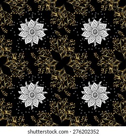 Abstract beautiful background, royal, damask ornament, vintage, rich seamless pattern, luxury, artistic vector wallpaper, floral, oldest style fashioned arabesque fabric for decoration and design 