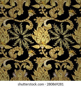 Abstract beautiful background, royal, damask ornament, vintage, rich seamless pattern, luxury, artistic vector wallpaper, floral, oldest style fashioned arabesque fabric for decoration and design 