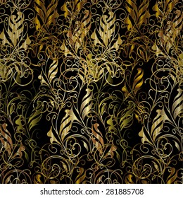 Abstract beautiful background, royal, damask ornament, vintage, rich seamless pattern, luxury, artistic vector wallpaper, floral, oldest style fashioned arabesque fabric for decoration and design