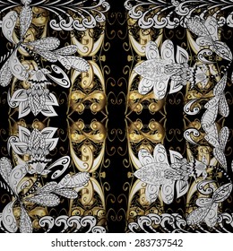 Abstract beautiful background, royal, damask ornament, vintage, rich seamless pattern, luxury, artistic vector wallpaper, floral, oldest style fashioned arabesque fabric for decoration and design