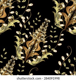 Abstract beautiful background, royal, damask ornament, vintage, rich seamless pattern, luxury, artistic vector wallpaper, floral, oldest style fashioned arabesque fabric for decoration and design