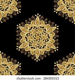Abstract beautiful background, royal, damask ornament, vintage, rich seamless pattern, luxury, artistic vector wallpaper, floral, oldest style fashioned arabesque fabric for decoration and design
