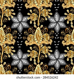 Abstract beautiful background, royal, damask ornament, vintage, rich seamless pattern, luxury, artistic vector wallpaper, floral, oldest style fashioned arabesque fabric for decoration and design