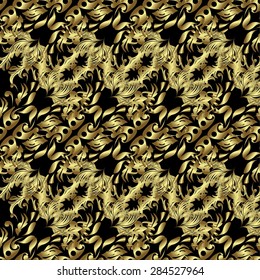 Abstract beautiful background, royal, damask ornament, vintage, rich seamless pattern, luxury, artistic vector wallpaper, floral, oldest style fashioned arabesque fabric for decoration and design
