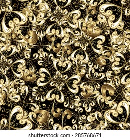Abstract beautiful background, royal, damask ornament, vintage, rich seamless pattern, luxury, artistic vector wallpaper, floral, oldest style fashioned arabesque fabric for decoration and design