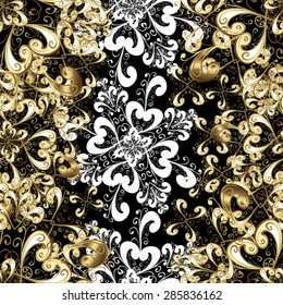 Abstract beautiful background, royal, damask ornament, vintage, rich seamless pattern, luxury, artistic vector wallpaper, floral, oldest style fashioned arabesque fabric for decoration and design