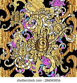 Abstract beautiful background, royal, damask ornament, vintage, rich seamless pattern, luxury, artistic vector wallpaper, floral, oldest style fashioned arabesque fabric for decoration and design