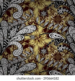Abstract beautiful background, royal, damask ornament, vintage, rich seamless pattern, luxury, artistic vector wallpaper, floral, oldest style fashioned arabesque fabric for decoration and design