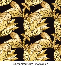 Abstract beautiful background, royal, damask ornament, vintage, rich seamless pattern, luxury, artistic vector wallpaper, floral, oldest style fashioned arabesque fabric for decoration and design 