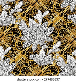 Abstract beautiful background, royal, damask ornament, vintage, rich seamless pattern, luxury, artistic vector wallpaper, floral, oldest style fashioned arabesque fabric for decoration and design