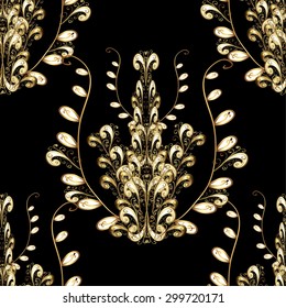 Abstract beautiful background, royal, damask ornament, vintage, rich seamless pattern, luxury, artistic vector wallpaper, floral, oldest style fashioned arabesque fabric for decoration and design