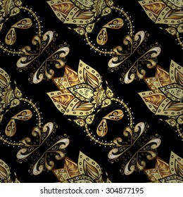 Abstract beautiful background, royal, damask ornament, vintage, rich seamless pattern, luxury, artistic vector wallpaper, floral, oldest style fashioned arabesque fabric for decoration and design