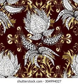 Abstract beautiful background, royal, damask ornament, vintage, rich seamless pattern, luxury, artistic vector wallpaper, floral, oldest style fashioned arabesque fabric for decoration and design 