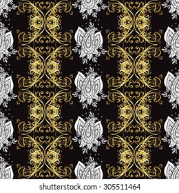 Abstract beautiful background, royal, damask ornament, vintage, rich seamless pattern, luxury, artistic vector wallpaper, floral, oldest style fashioned arabesque fabric for decoration and design
