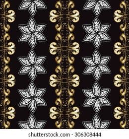 Abstract beautiful background, royal, damask ornament, vintage, rich seamless pattern, luxury, artistic vector wallpaper, floral, oldest style fashioned arabesque fabric for decoration and design