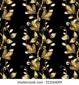 Abstract beautiful background, royal, damask ornament, vintage, rich seamless pattern, luxury, artistic vector wallpaper, floral, oldest style fashioned arabesque fabric for decoration and design