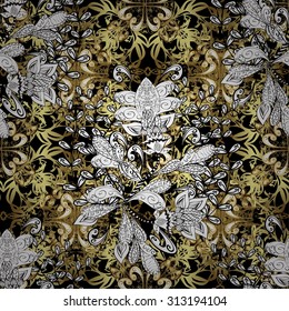 Abstract beautiful background, royal, damask ornament, vintage, rich seamless pattern, luxury, artistic vector wallpaper, floral, oldest style fashioned arabesque fabric for decoration and design