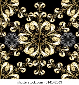 Abstract beautiful background, royal, damask ornament, vintage, rich seamless pattern, luxury, artistic vector wallpaper, floral, oldest style fashioned arabesque fabric for decoration and design