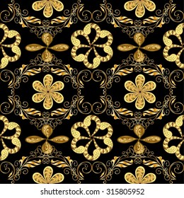 Abstract beautiful background, royal, damask ornament, vintage, rich seamless pattern, luxury, artistic vector wallpaper, floral, oldest style fashioned arabesque fabric for decoration and design