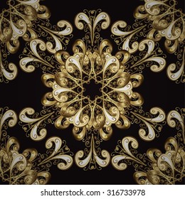 Abstract beautiful background, royal, damask ornament, vintage, rich seamless pattern, luxury, artistic vector wallpaper, floral, oldest style fashioned arabesque fabric for decoration and design