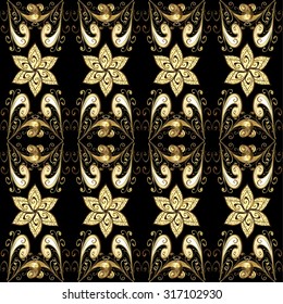 Abstract beautiful background, royal, damask ornament, vintage, rich seamless pattern, luxury, artistic vector wallpaper, floral, oldest style fashioned arabesque fabric for decoration and design
