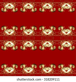 Abstract beautiful background, royal, damask ornament, vintage, rich seamless pattern, luxury, artistic vector wallpaper, floral, oldest style fashioned arabesque fabric for decoration and design