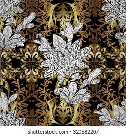 Abstract beautiful background, royal, damask ornament, vintage, rich seamless pattern, luxury, artistic vector wallpaper, floral, oldest style fashioned arabesque fabric for decoration and design