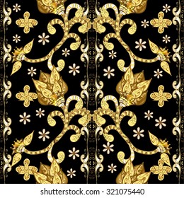 Abstract beautiful background, royal, damask ornament, vintage, rich seamless pattern, luxury, artistic vector wallpaper, floral, oldest style fashioned arabesque fabric for decoration and design