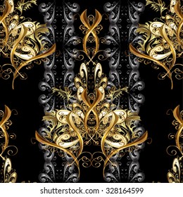 Abstract beautiful background, royal, damask ornament, vintage, rich seamless pattern, luxury, artistic vector wallpaper, floral, oldest style fashioned arabesque fabric for decoration and design