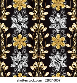Abstract beautiful background, royal, damask ornament, vintage, rich seamless pattern, luxury, artistic vector wallpaper, floral, oldest style fashioned arabesque fabric for decoration and design