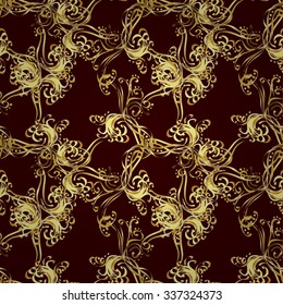 Abstract beautiful background, royal, damask ornament, vintage, rich seamless pattern, luxury, artistic vector wallpaper, floral, oldest style fashioned arabesque fabric for decoration and design
