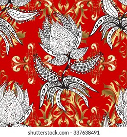 Abstract beautiful background, royal, damask ornament, vintage, rich seamless pattern, luxury, artistic vector wallpaper, floral, oldest style fashioned arabesque fabric for decoration and design