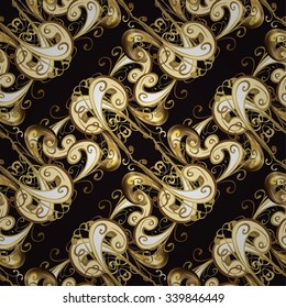Abstract beautiful background, royal, damask ornament, vintage, rich seamless pattern, luxury, artistic vector wallpaper, floral, oldest style fashioned arabesque fabric for decoration and design