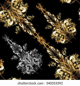 Abstract beautiful background, royal, damask ornament, vintage, rich seamless pattern, luxury, artistic vector wallpaper, floral, oldest style fashioned arabesque fabric for decoration and design