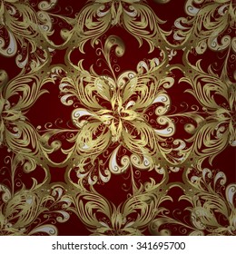 Abstract beautiful background, royal, damask ornament, vintage, rich seamless pattern, luxury, artistic vector wallpaper, floral, oldest style fashioned arabesque fabric for decoration and design