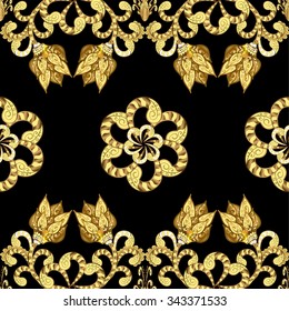 Abstract beautiful background, royal, damask ornament, vintage, rich seamless pattern, luxury, artistic vector wallpaper, floral, oldest style fashioned arabesque fabric for decoration and design