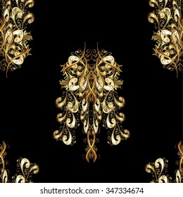 Abstract beautiful background, royal, damask ornament, vintage, rich seamless pattern, luxury, artistic vector wallpaper, floral, oldest style fashioned arabesque fabric for decoration and design