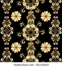 Abstract beautiful background, royal, damask ornament, vintage, rich seamless pattern, luxury, artistic vector wallpaper, floral, oldest style fashioned arabesque fabric for decoration and design
