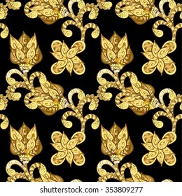 Abstract beautiful background, royal, damask ornament, vintage, rich seamless pattern, luxury, artistic vector wallpaper, floral, oldest style fashioned arabesque fabric for decoration and design